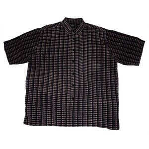 Bassiri Limited Collection Men's Short Sleeve Button Front Shirt Casual Size XL